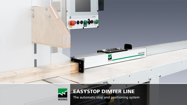 Easystop positioning system with OptiCut C 50 undertable cross-cut saw in Vimeo Video